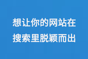 想讓你的網站在搜索結果里脫穎而出嗎？